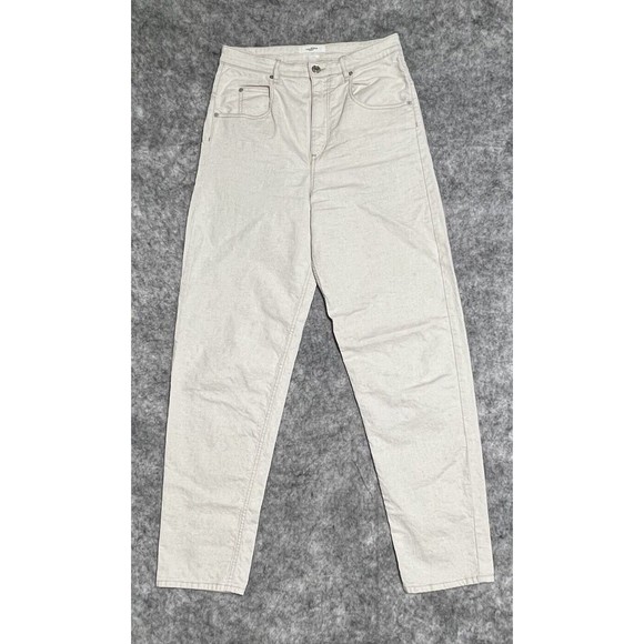 Isabel Marant Etoile CORFY Pants Women’s 38 US 10 Beige High Rise Waist 29.5”